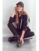 Insulated tracksuit set, pants + sweatshirt, black FI690 - Online store - Boutique